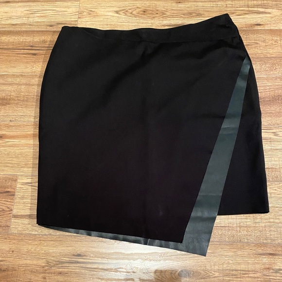 Asymmetrical, ponte knit skirt - plus - Picture 1 of 1